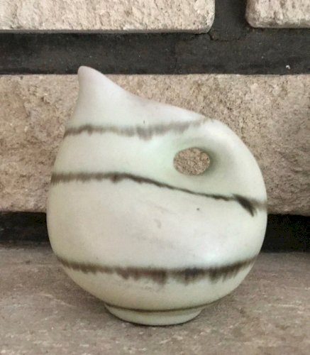 3 Petits Vase Design Céramique Vers 1970 Signés Vintage Cachet D’artiste