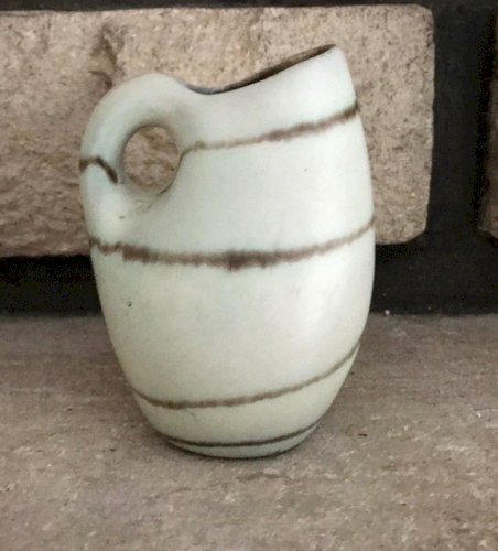 3 Petits Vase Design Céramique Vers 1970 Signés Vintage Cachet D’artiste