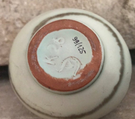 3 Petits Vase Design Céramique Vers 1970 Signés Vintage Cachet D’artiste