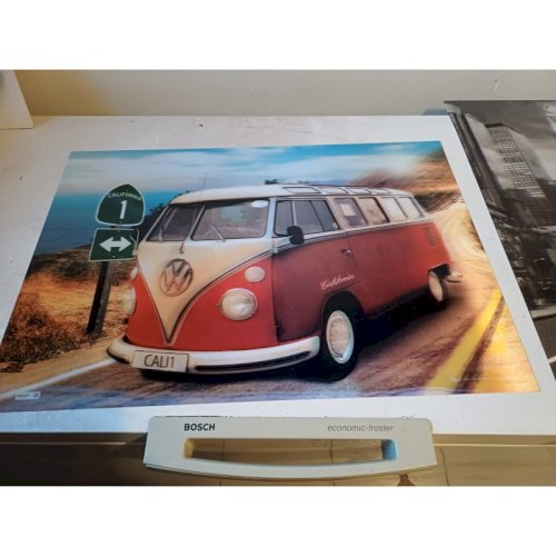 3 Pubs Plastifiées Voiture , Combi Wolsvagen et VW