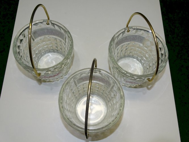 -3 SEAUX A Glaçons ST RAPHAEL QUINQUINA en VERRE VINTAGE COLLECTION BISTROT    D