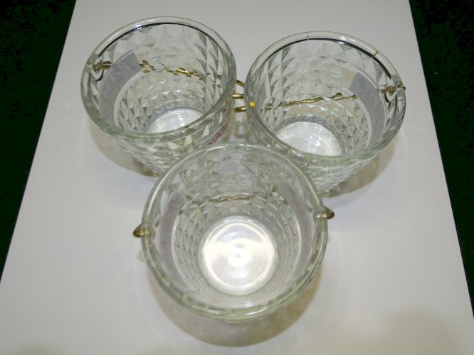 -3 SEAUX A Glaçons ST RAPHAEL QUINQUINA en VERRE VINTAGE COLLECTION BISTROT    D