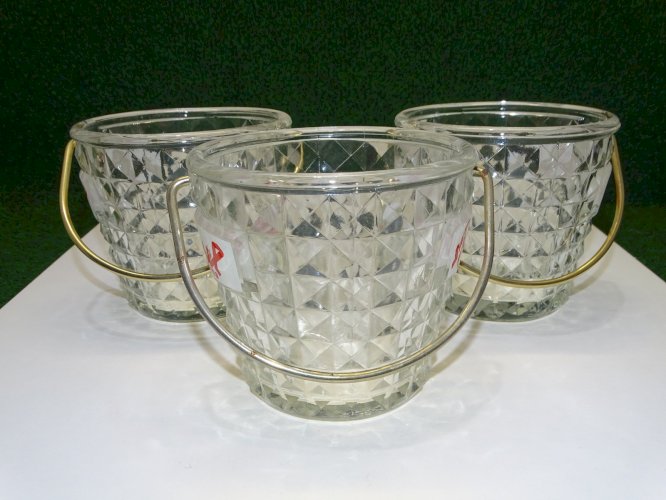 -3 SEAUX A Glaçons ST RAPHAEL QUINQUINA en VERRE VINTAGE COLLECTION BISTROT    D