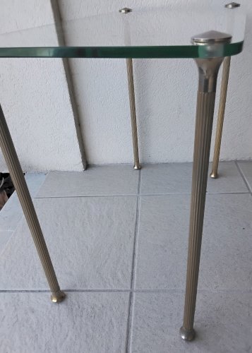 3 tables gigognes laiton et verre
