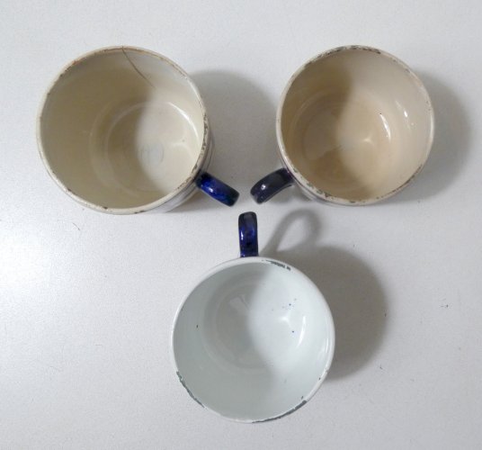 3 tasses HBCM Béarn Creil et Montereau