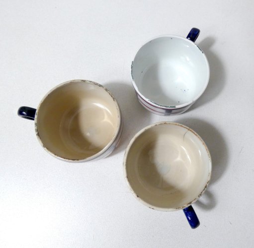 3 tasses HBCM Béarn Creil et Montereau