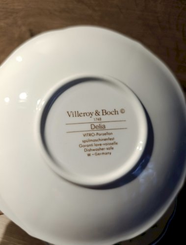 3 tasses & sous-tasses Villeroy & Boch décor Delia | vintage 1980