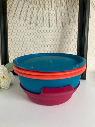 3 ⚜️ Tupperware Micro-Onde Vap W24 Cuiseur Vapeur Coloré