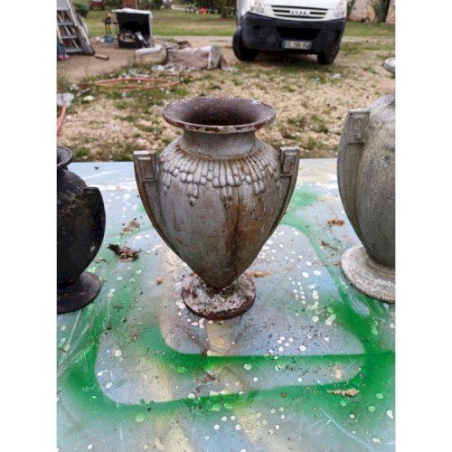3 Vases en Fonte 1900 de Charleville - Mézières