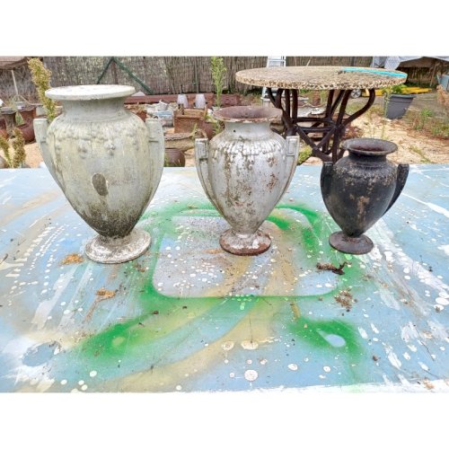 3 Vases en Fonte 1900 de Charleville - Mézières
