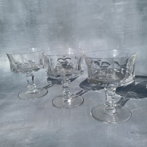 3 verres coupes à champagne ou cocktail en cristal Villeroy & Boch
