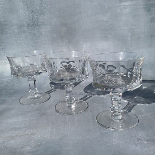 3 verres coupes à champagne ou cocktail en cristal Villeroy & Boch