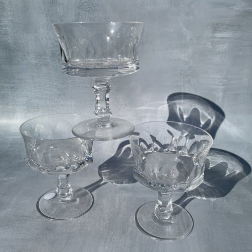 3 verres coupes à champagne ou cocktail en cristal Villeroy & Boch
