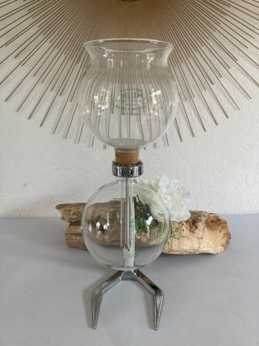 325⚜️ Ancienne Cafetière Hellem en Verre Pyrex France Modèle Déposé 8 Tasses