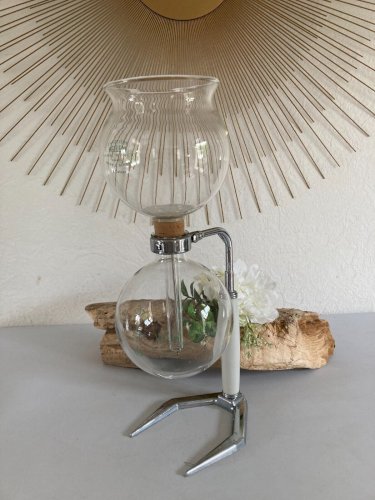 325⚜️ Ancienne Cafetière Hellem en Verre Pyrex France Modèle Déposé 8 Tasses