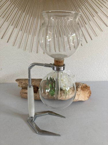 325⚜️ Ancienne Cafetière Hellem en Verre Pyrex France Modèle Déposé 8 Tasses