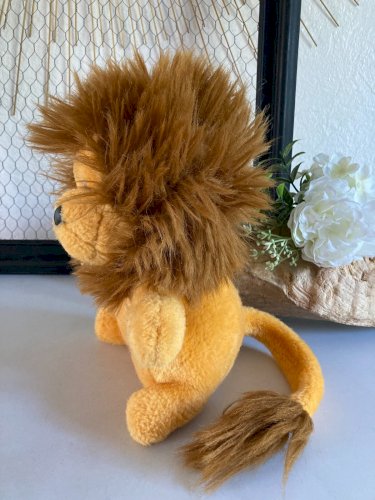 325⚜️ Ancienne Peluche Mascotte Le Lion Jaune LCL Crédit Lyonnais Vintage