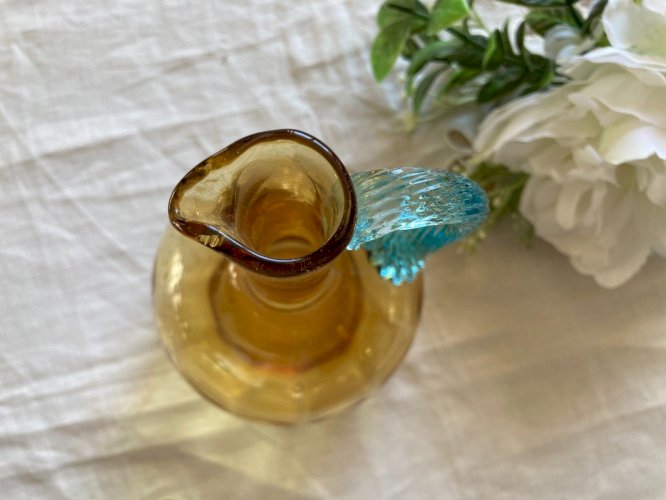 325⚜️ Ancienne Petite Bouteille Carafe à Liqueur en Verre Hauteur 16 Cm