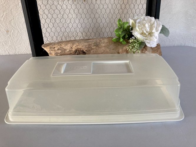 325⚜️ Cloche Plateau à Fromages, Cave à Fromage Tefal en Plastique Blanc