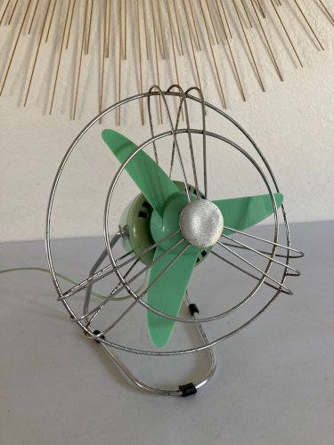 325⚜️ Décoration Design Ancien Ventilateur Fonctionne Des Année 60/70 Vintage