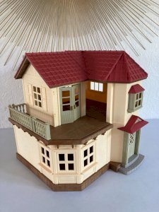 325⚜️ Jouet La Grande Maison de Poupée Sylvania Familles Éclairée Vendu Vide