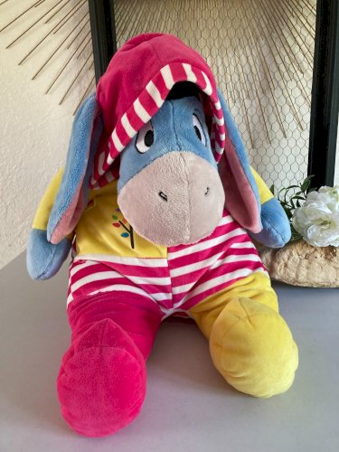 325⚜️ Peluche Doudou Bourriquet en Pyjama Capuche Disney Nicotoy Hauteur 40 Cm