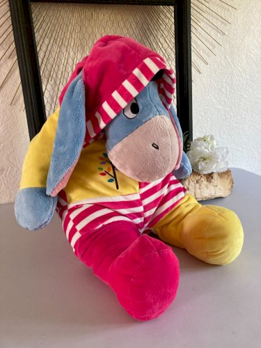 325⚜️ Peluche Doudou Bourriquet en Pyjama Capuche Disney Nicotoy Hauteur 40 Cm