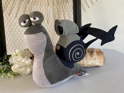325⚜️ Peluche Doudou L'escargot Turbo Will Flash DreamWorks Hauteur 26 Cm