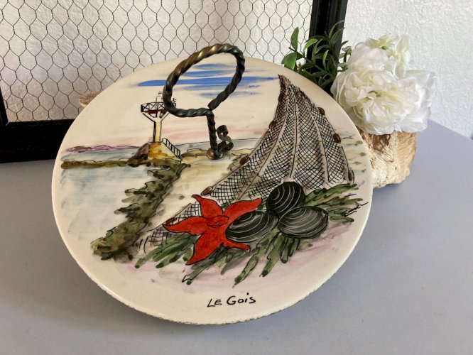 325⚜️ Plateau de Fromage, Plateau de Service Le Passage du Gois Ø 28 Cm