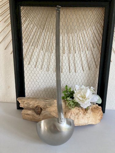 325⚜️ Ustensile de Cuisine Grande Louche Inox Diamètre 14 Cm, Longueur 55 Cm