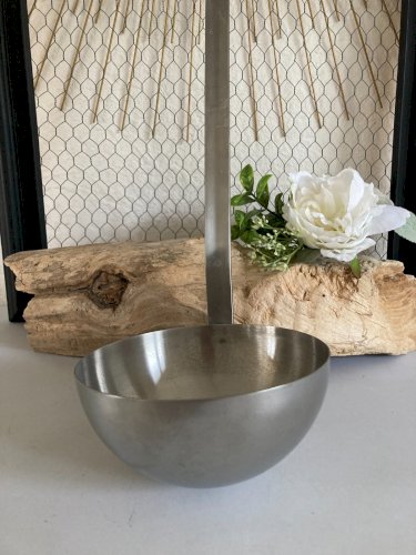 325⚜️ Ustensile de Cuisine Grande Louche Inox Diamètre 14 Cm, Longueur 55 Cm