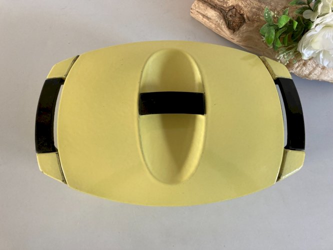 325⚜️Ancienne Cocotte Faitout Le Creuset Design Raymond Loewy en Fonte Émaillée