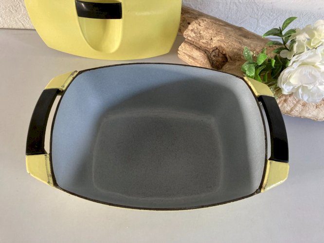 325⚜️Ancienne Cocotte Faitout Le Creuset Design Raymond Loewy en Fonte Émaillée