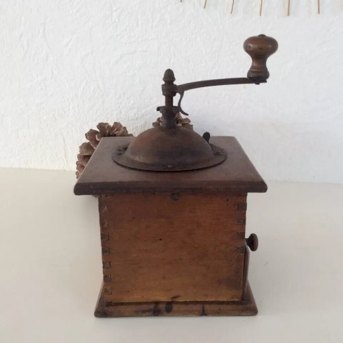 4 ⚜️ Ancienne Moulin à Café en Bois Mutzig Framont Bas Rhin Vintage