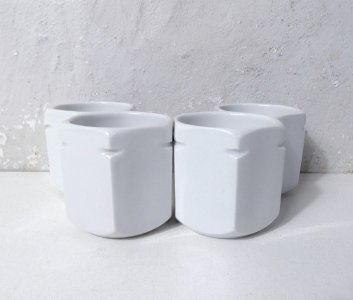 4 anciens pots de yaourt YALACTA vintage