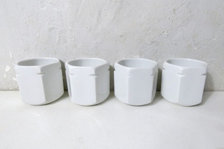 4 anciens pots de yaourt YALACTA vintage