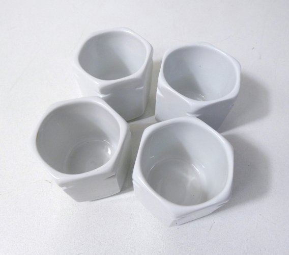 4 anciens pots de yaourt YALACTA vintage