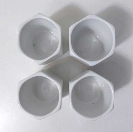 4 anciens pots de yaourt YALACTA vintage