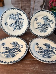 4 dessert plates Gien 1878 Chardons model