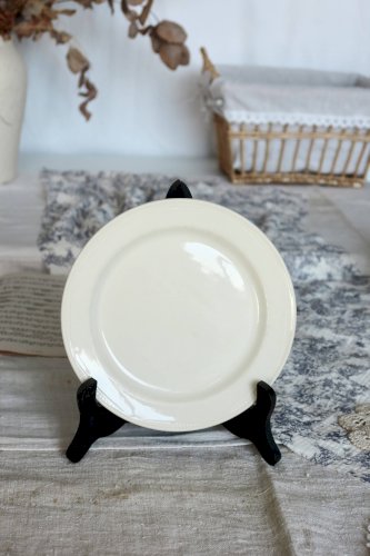 4 assiettes à dessert vintage porcelaine anglaise liseré perlé