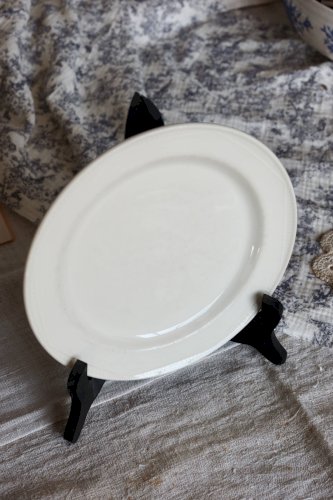 4 assiettes à dessert vintage porcelaine anglaise liseré perlé