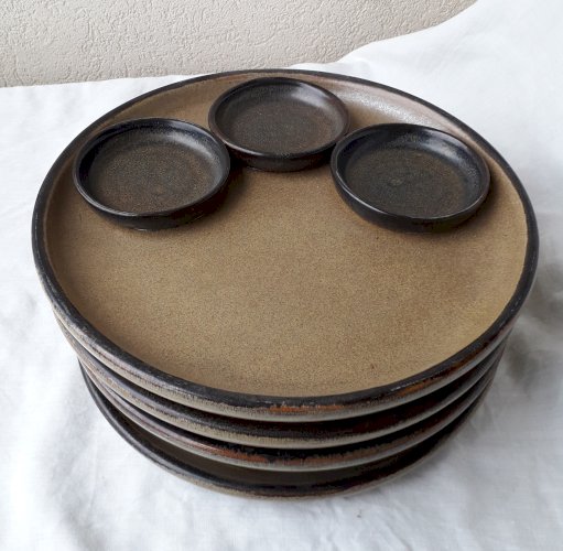 4 assiettes à fondue Arts Céram