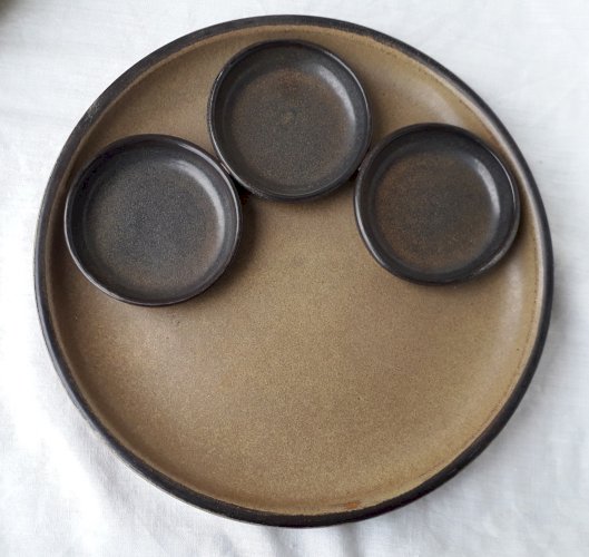 4 assiettes à fondue Arts Céram