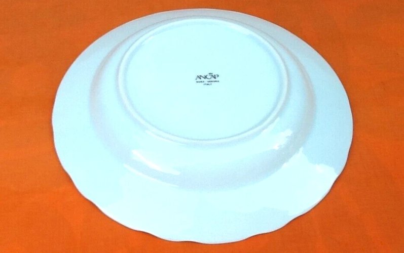 4 assiettes creuses décor floral porcelaine Ancap Sona Verona Italie
