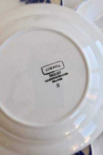 4 assiettes creuses vintage Digoin Sarreguemines Corsica