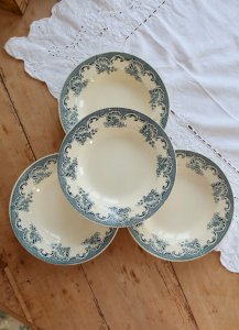 4 vintage Lavallière deep plates - Moulin des Loups