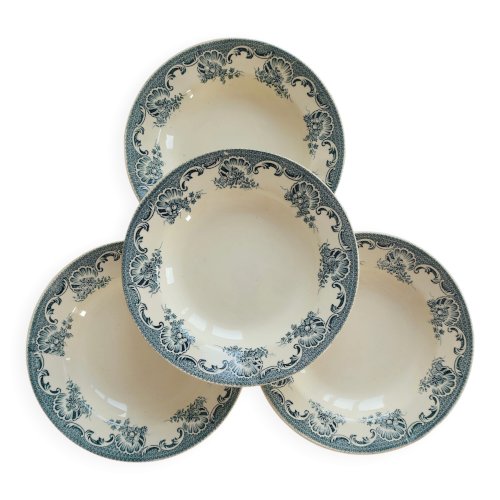 4 assiettes creuses vintage Lavallière - Moulin des Loups