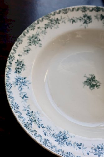 4 assiettes creuses vintage terre de fer Saint-Amand & Hamage - Argenton