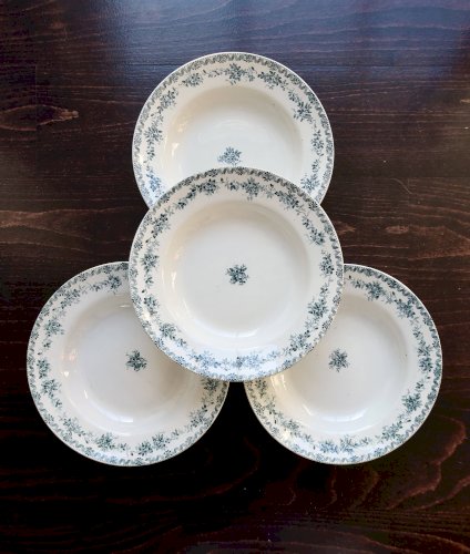 4 assiettes creuses vintage terre de fer Saint-Amand & Hamage - Argenton