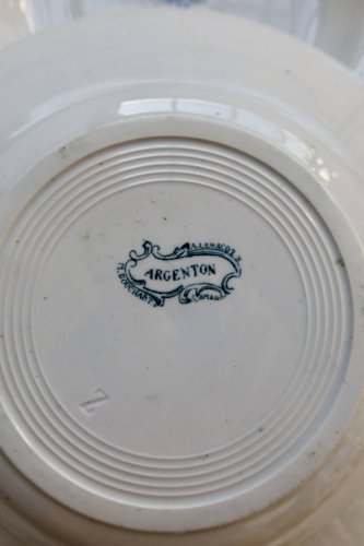 4 assiettes creuses vintage terre de fer Saint-Amand & Hamage - Argenton